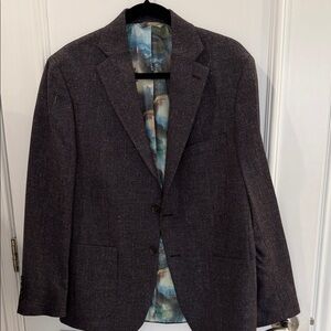 Robert Graham Charcoal Textured Blazer